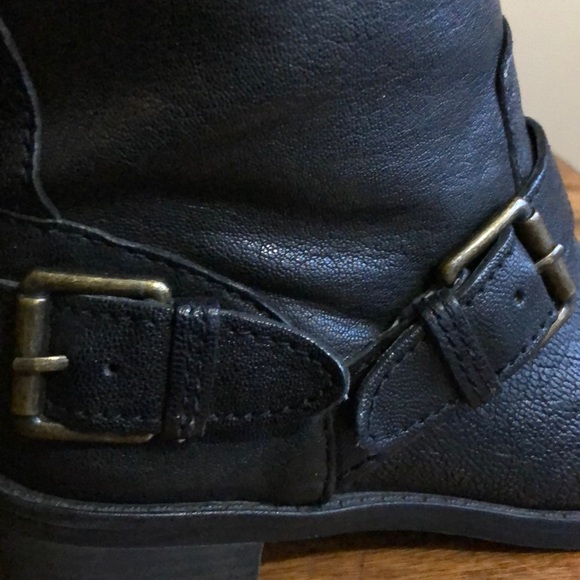 Naturalizer black biker boots (extended calf) - Picture 1 of 8